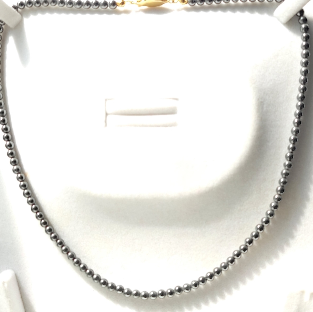 Hematite bead necklace